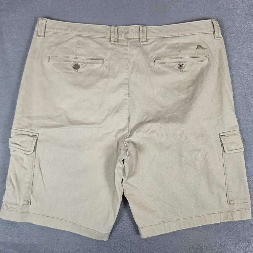 Tommy Bahama Men's Cargo Shorts Khaki Beige Size 38 Cotton Casual Outdoor